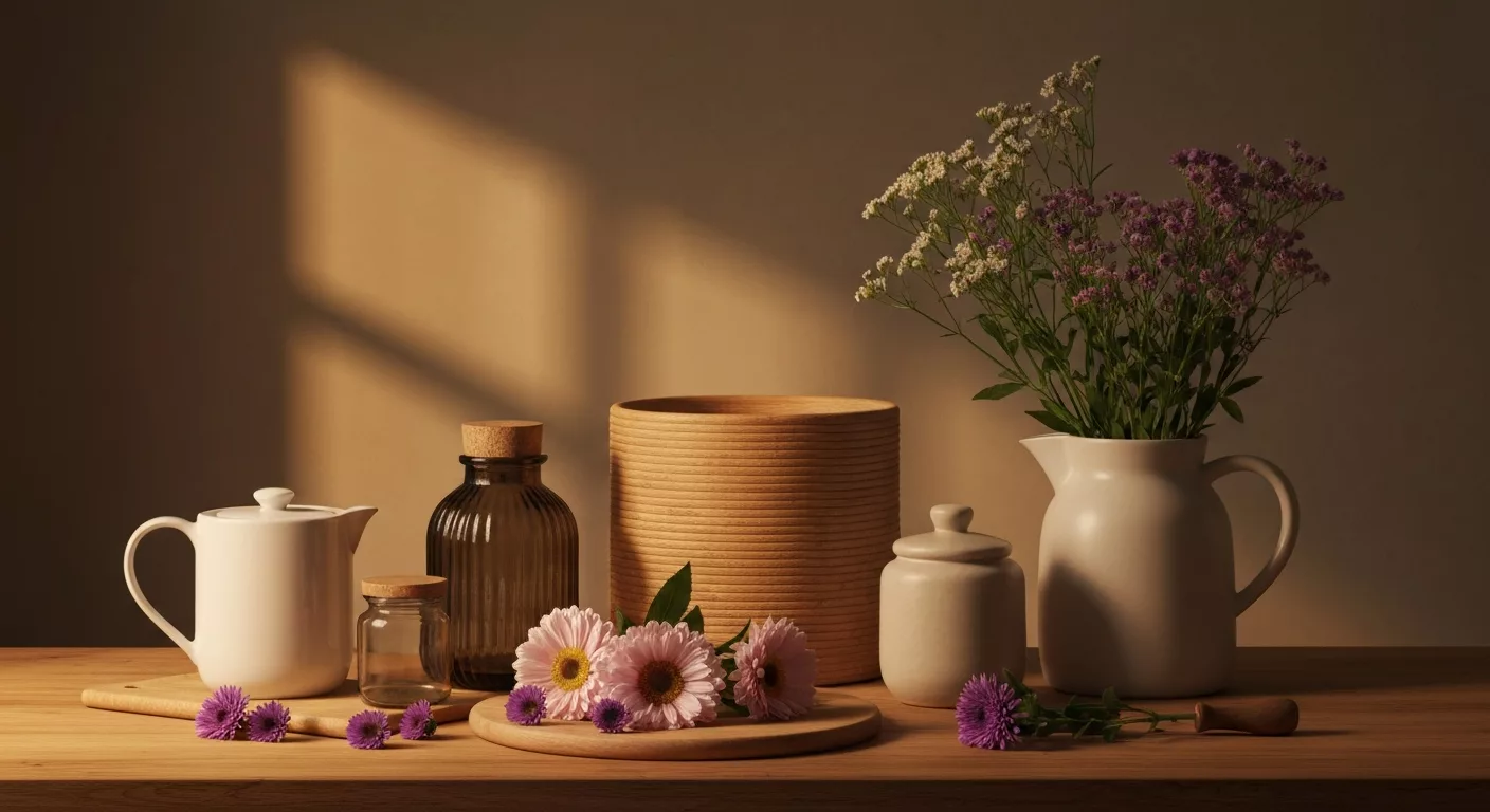 Tuinonderhoud met gereedschap en seizoensbloemen
